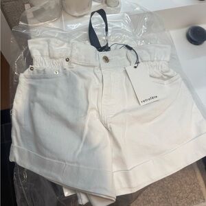 NWT Retrofete White Jean Shorts